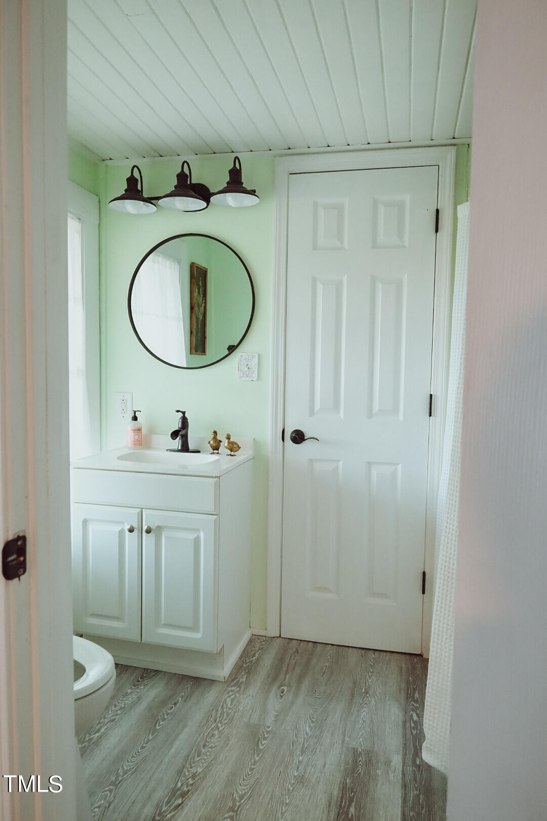 7105 Great Swamp Loop Lucama, NC 27851 - Photo 42 of 65 a bathroom with a granite countertop sink toilet and mirror