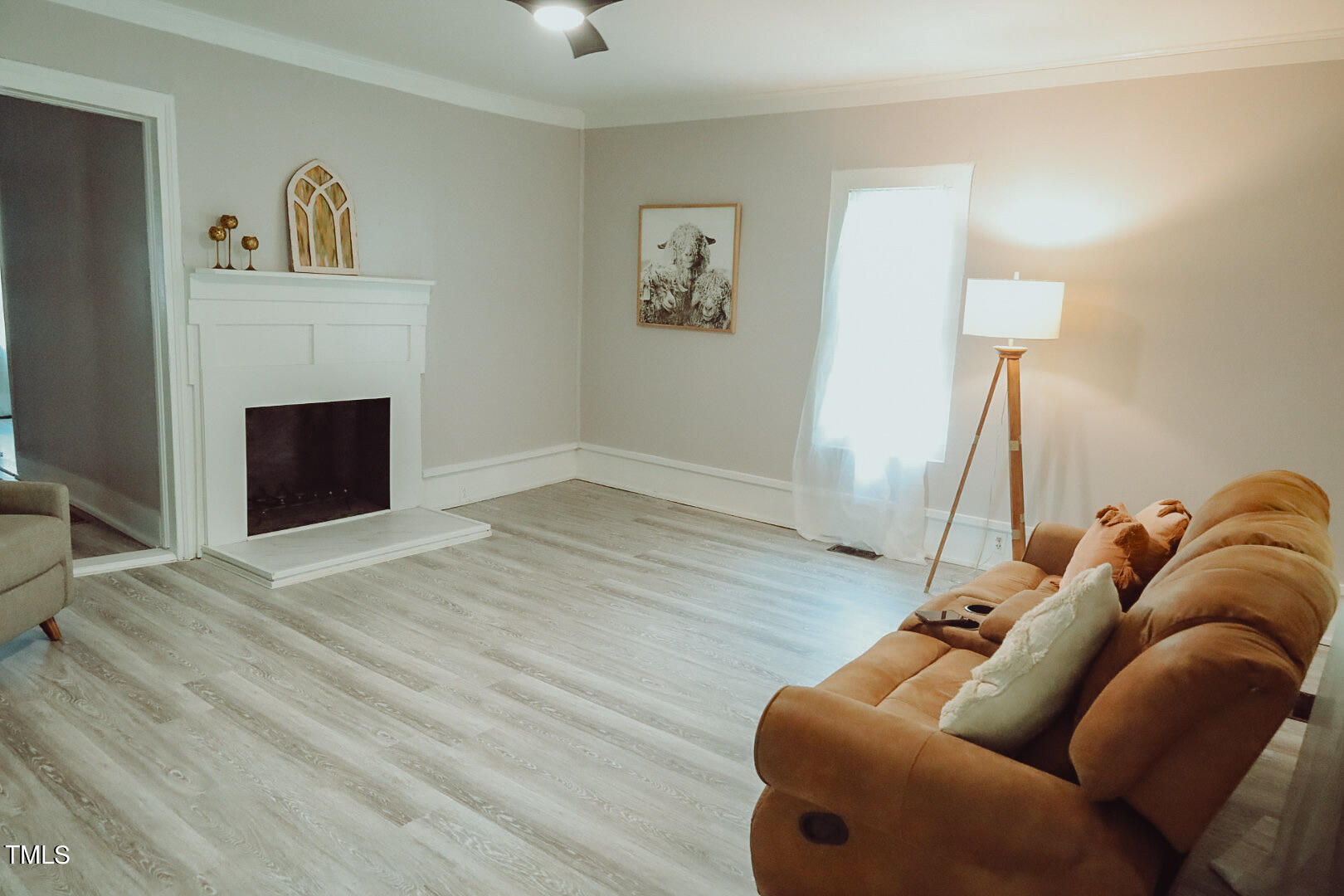 7105 Great Swamp Loop Lucama, NC 27851 - Photo 44 of 65 a living room with furniture and a fireplace