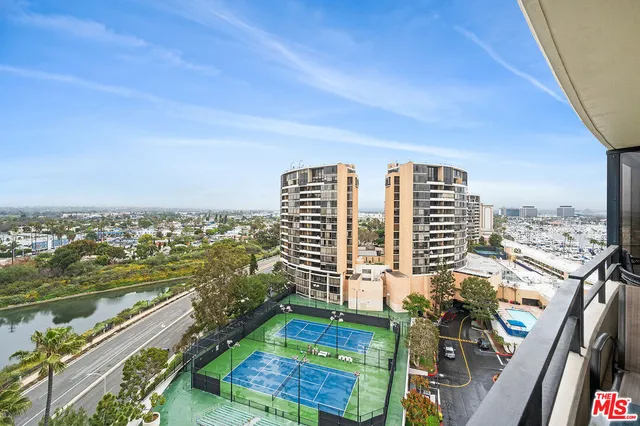 a view of a city with tall buildings