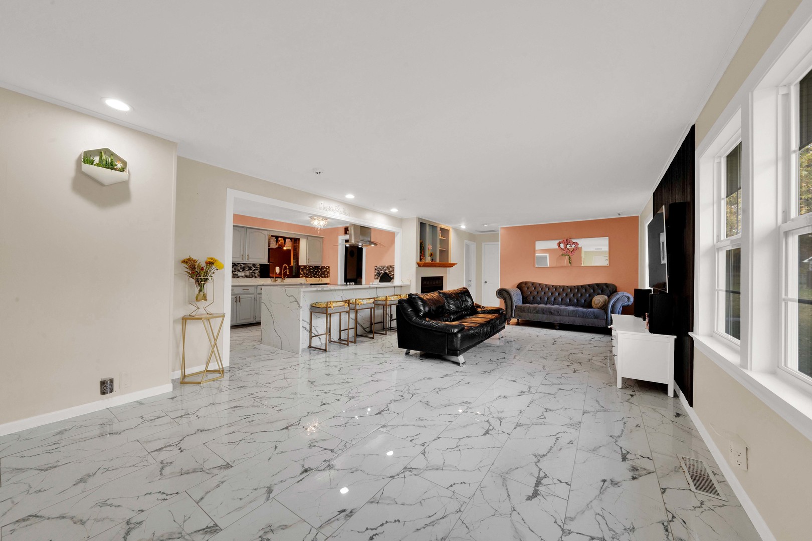 2135 West Richton Road Steger, IL 60475 - Photo 3 of 35 a living room with furniture and a flat screen tv
