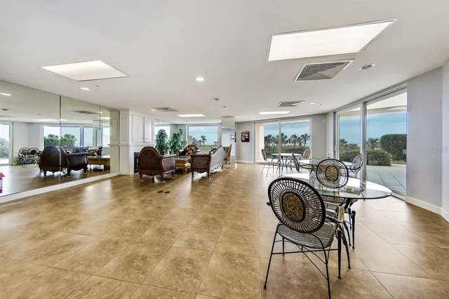 a view of outdoor space with wooden floor