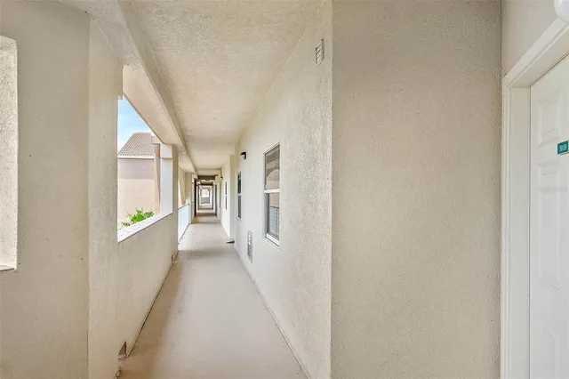 a view of a hallway with hallway