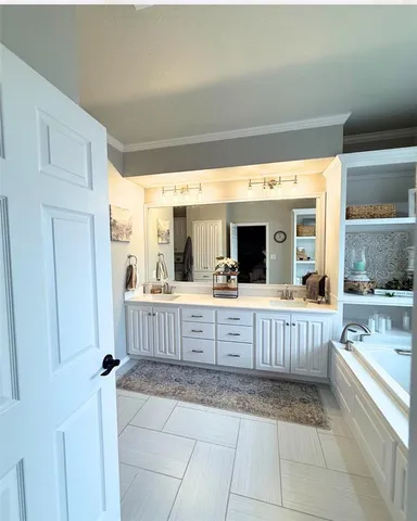 a room with mirror and window