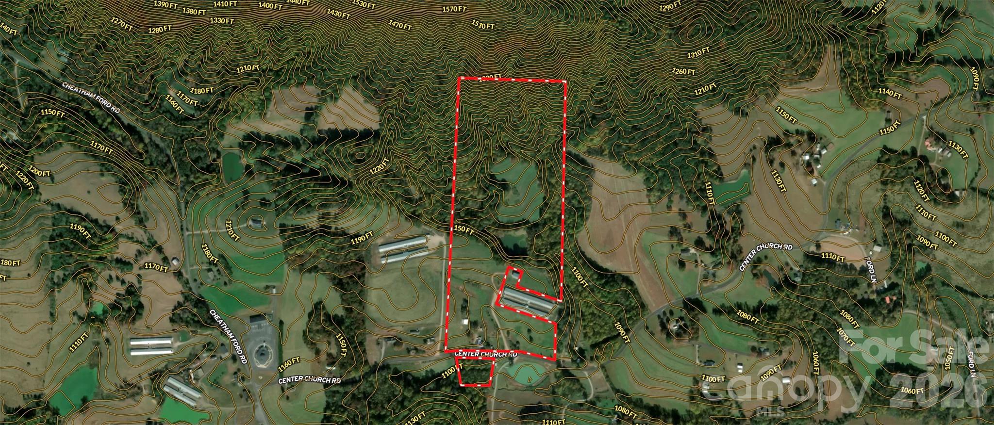 363 Center Church Road Hiddenite, NC 28636 - Photo 15 of 48 an aerial view of a house with a yard