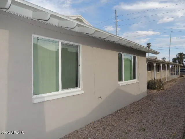 a view of a house with a porch