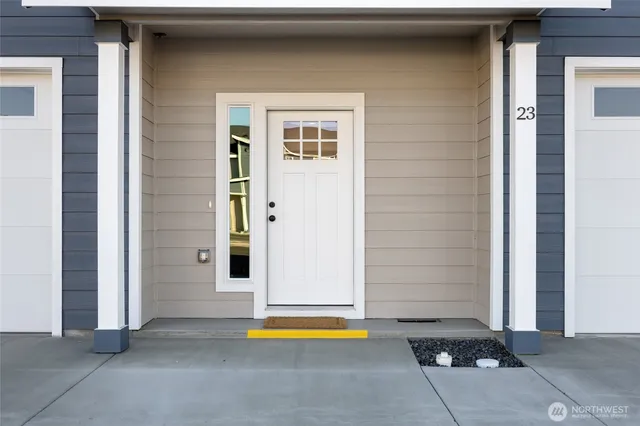 a view of small pool with door