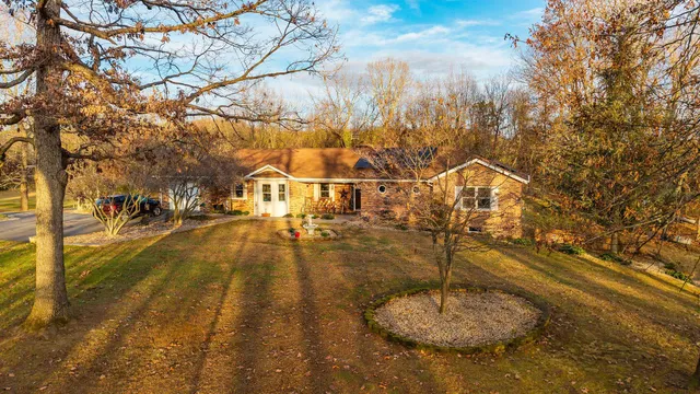 a view of yard along with trees