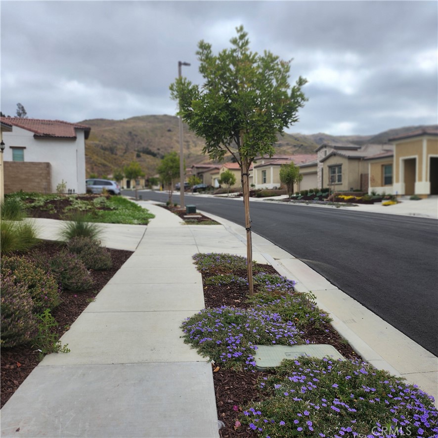 11882 Wandering Way Corona, CA 92883 - Photo 36 of 38 a front view of a house with a yard and fountain