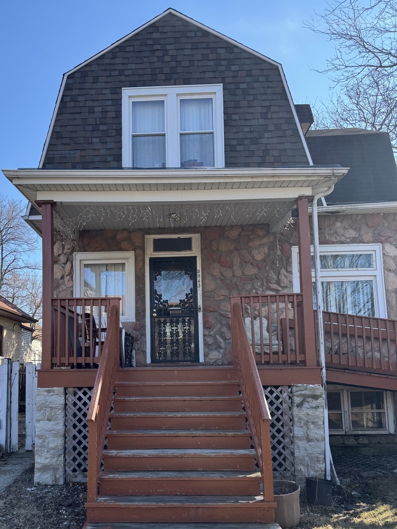 a front view of a house