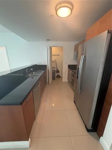 an empty room with closet