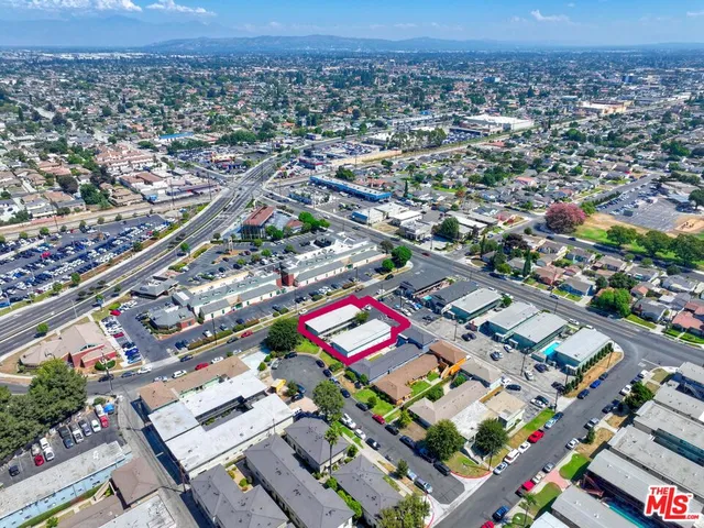 an aerial view of a city