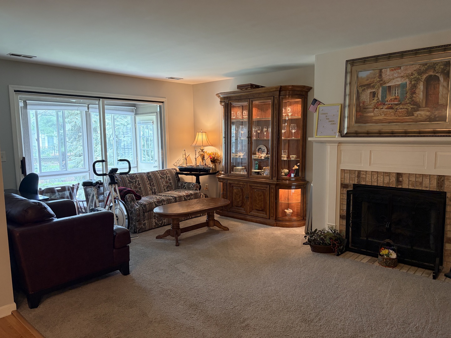 318 Dunham Place Commons, Unit 318 St. Charles, IL 60174 - Photo 3 of 20 a living room with furniture and a fireplace