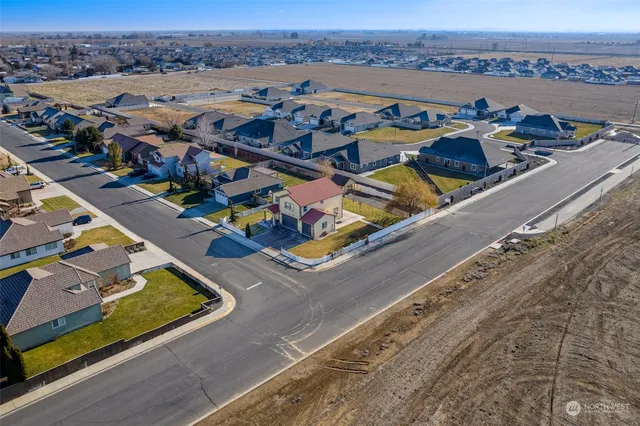 an aerial view of a city