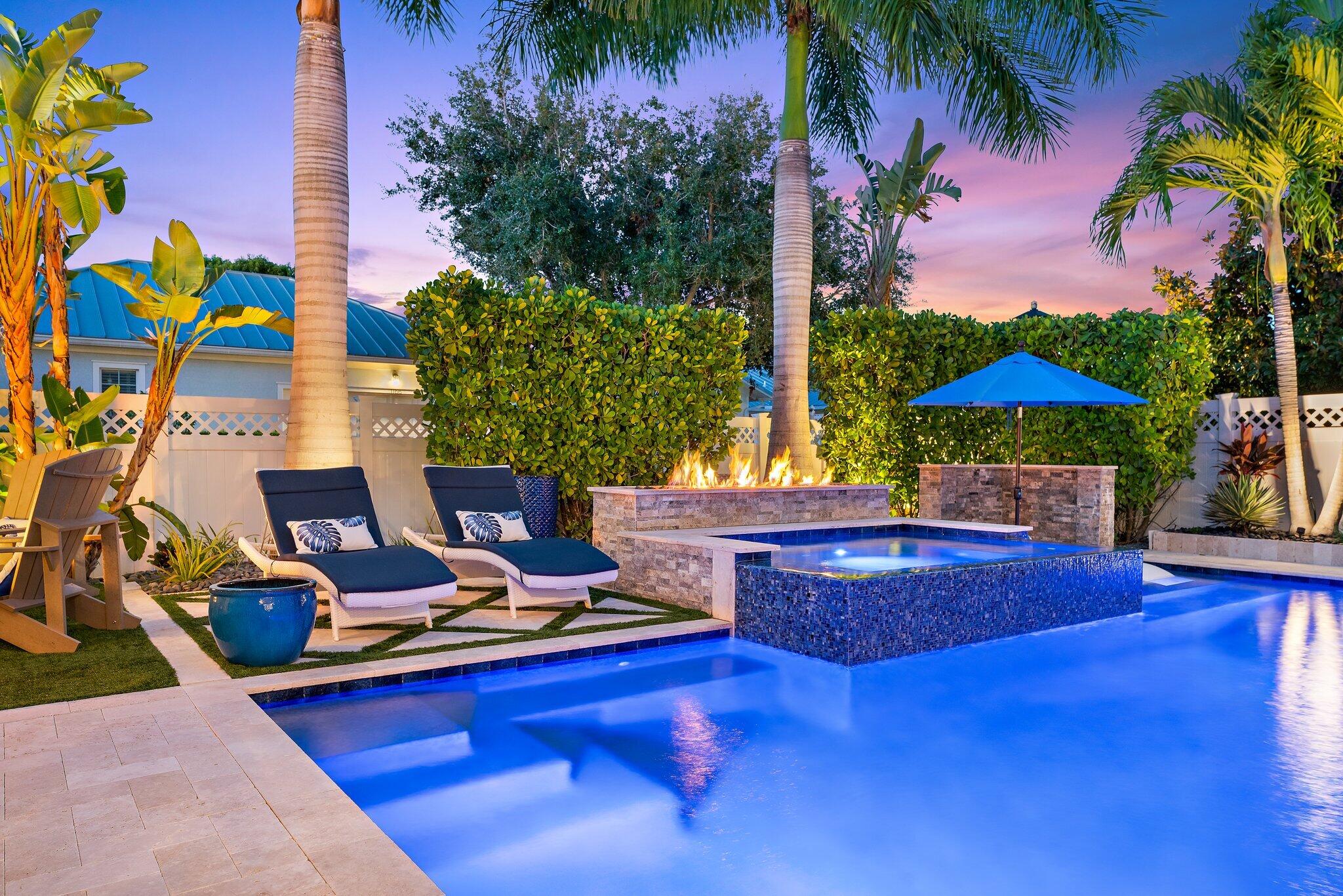 1169 Tropical Drive Jupiter, FL 33458 - Photo 85 of 113 Custom Saltwater Pool & Spa