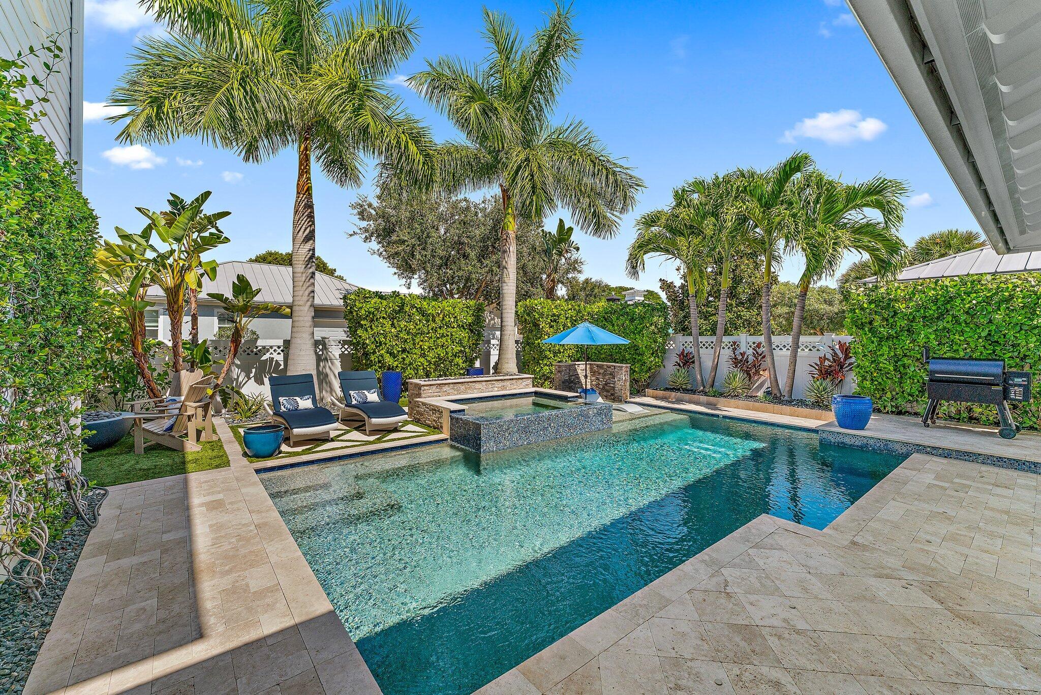 1169 Tropical Drive Jupiter, FL 33458 - Photo 89 of 113 Custom Saltwater Pool & Spa