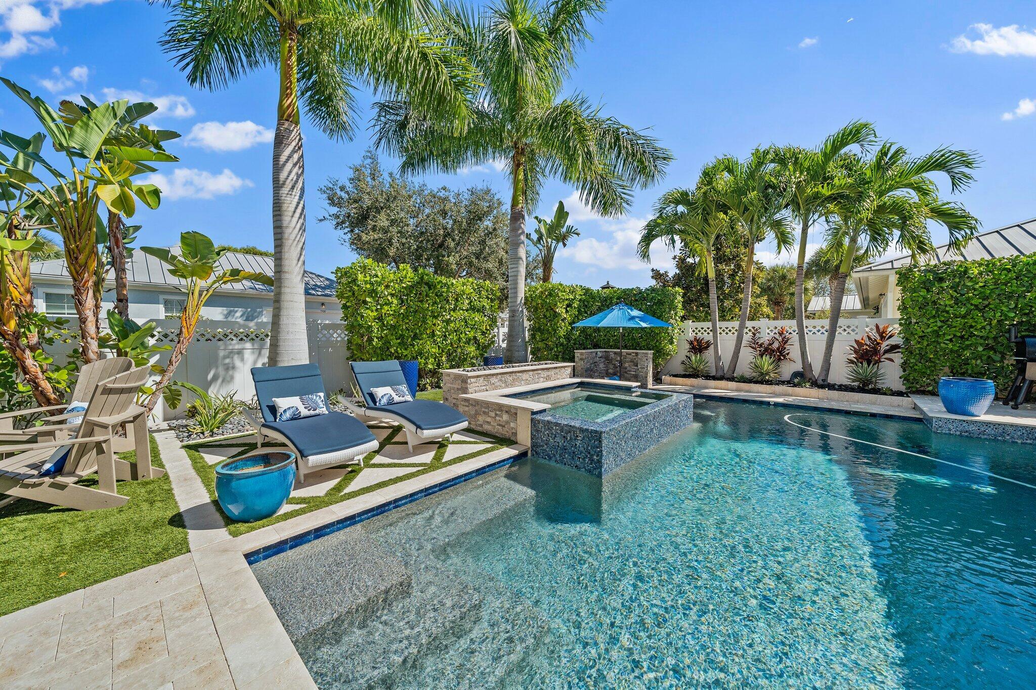 1169 Tropical Drive Jupiter, FL 33458 - Photo 92 of 113 Custom Saltwater Pool & Spa