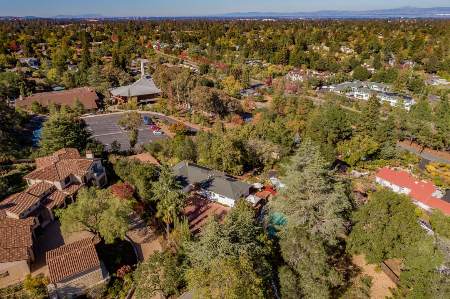 525 Outlook Drive Los Altos, CA 94024 - Photo 34 of 34 an aerial view of residential houses with outdoor space