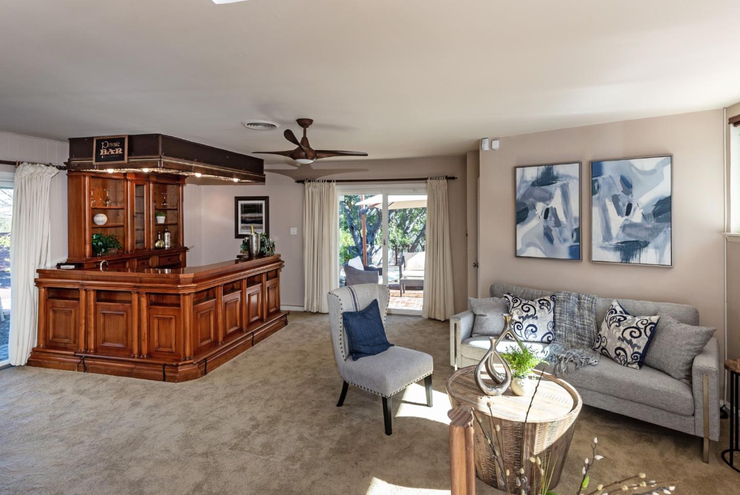 525 Outlook Drive Los Altos, CA 94024 - Photo 8 of 34 a living room with furniture and a flat screen tv