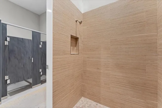 a view of a swimming pool and lake view