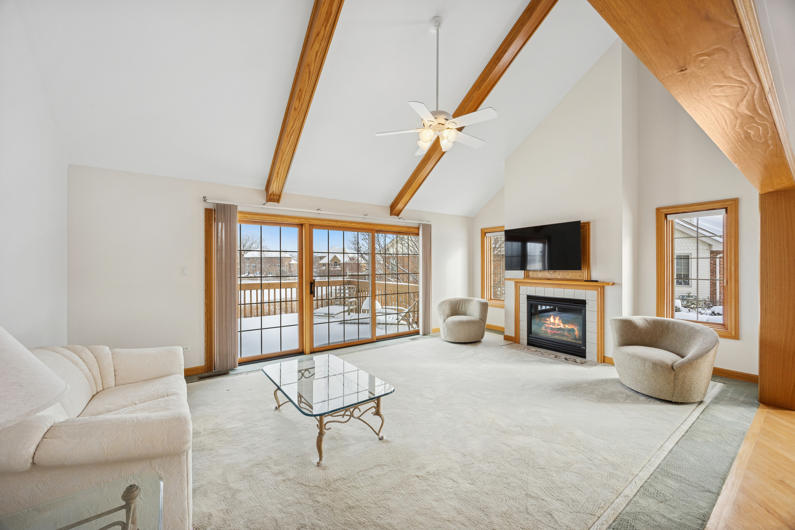 13773 Steeples Road Lemont, IL 60439 - Photo 14 of 30 a living room with furniture and a fireplace