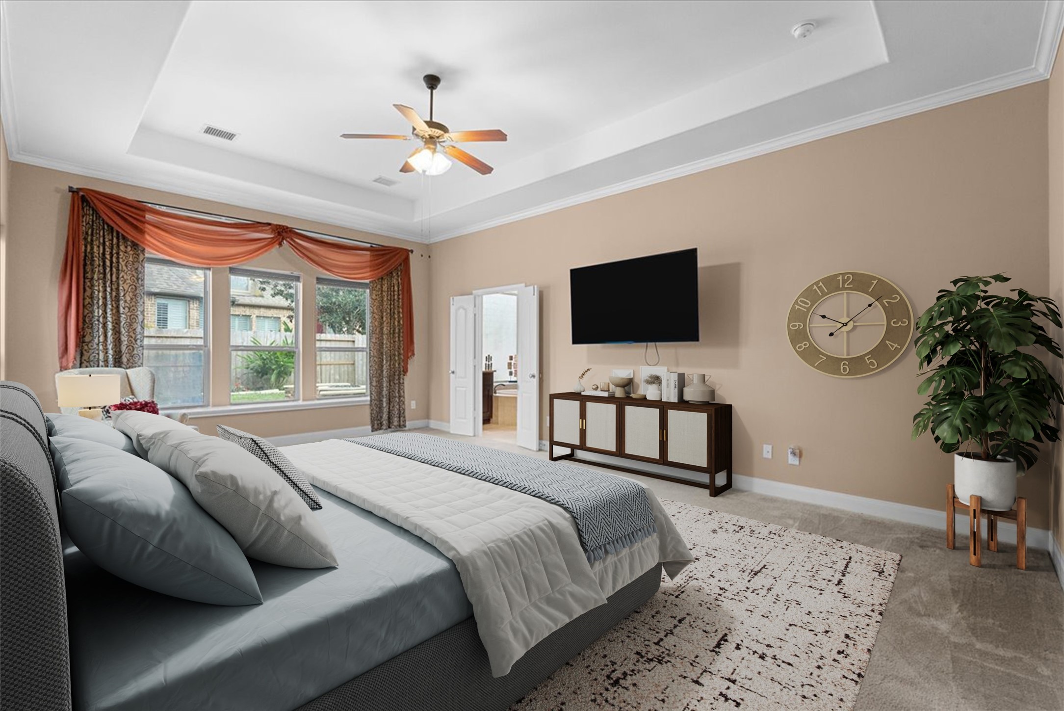 1358 Porta Rosa Lane League City, TX 77573 - Photo 18 of 48 Primary bedroom located on the first floor offers a private en-suite bath