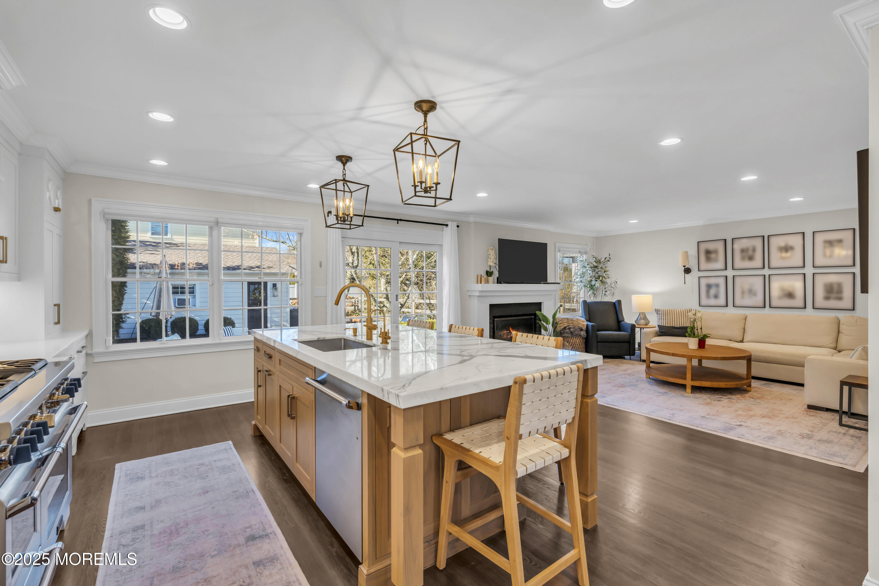 150 Hance Road Fair Haven, NJ 07704 - Photo 14 of 35 a large kitchen with kitchen island a large counter space dining table and chairs