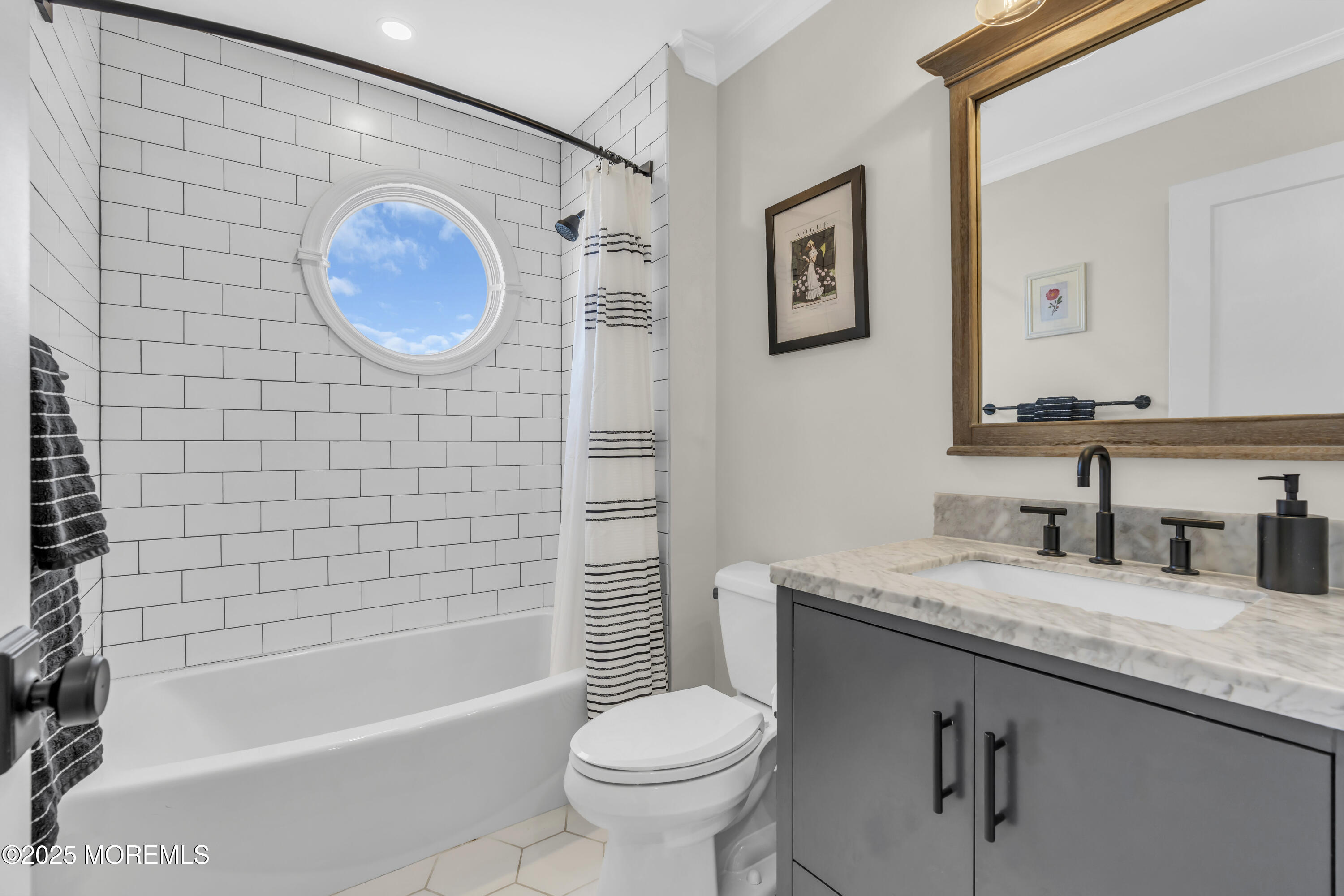 150 Hance Road Fair Haven, NJ 07704 - Photo 21 of 35 a bathroom with a granite countertop sink toilet and shower