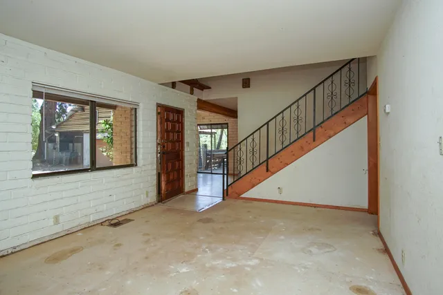 a view of an entryway with staircase