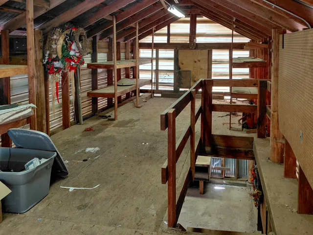 a view of a house with a large window