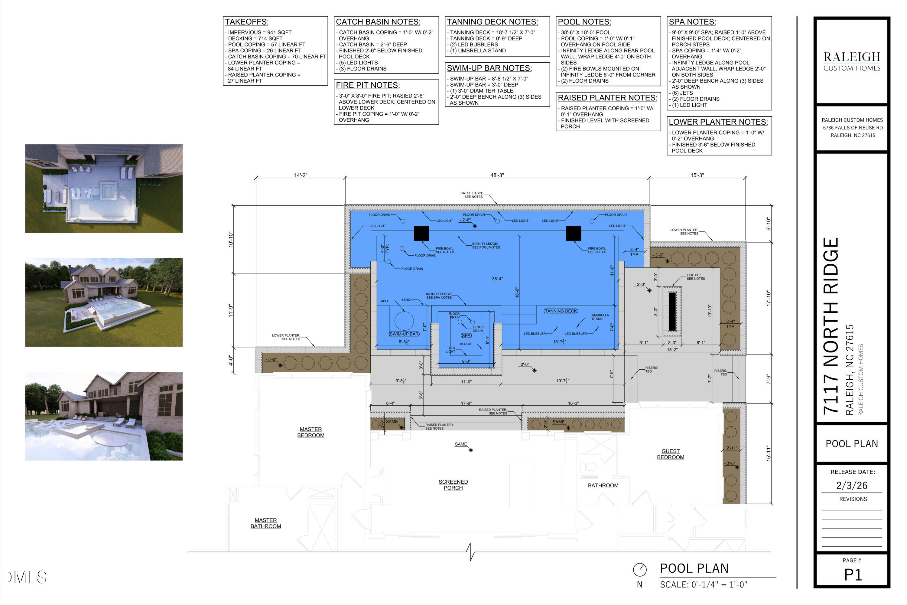 7117 North Ridge Drive Raleigh, NC 27615 - Photo 84 of 91 7117_North_Ridge_Pool_Plan