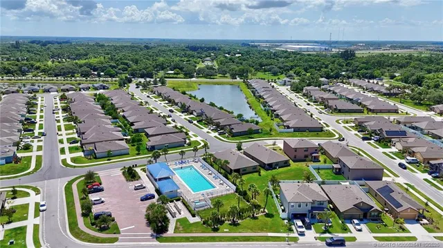 an aerial view of a city