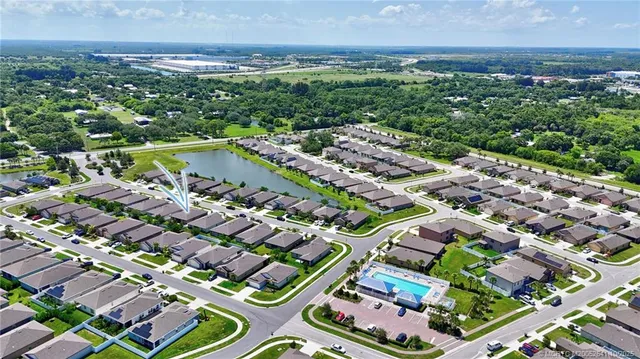 an aerial view of multiple house