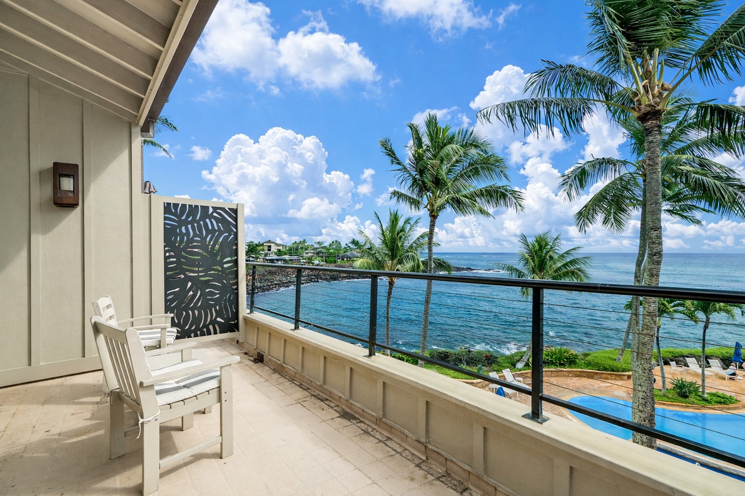 2640 Puuholo Road, Unit 231 Koloa, HI 96756 - Photo 11 of 30 a view of a balcony with potted plants