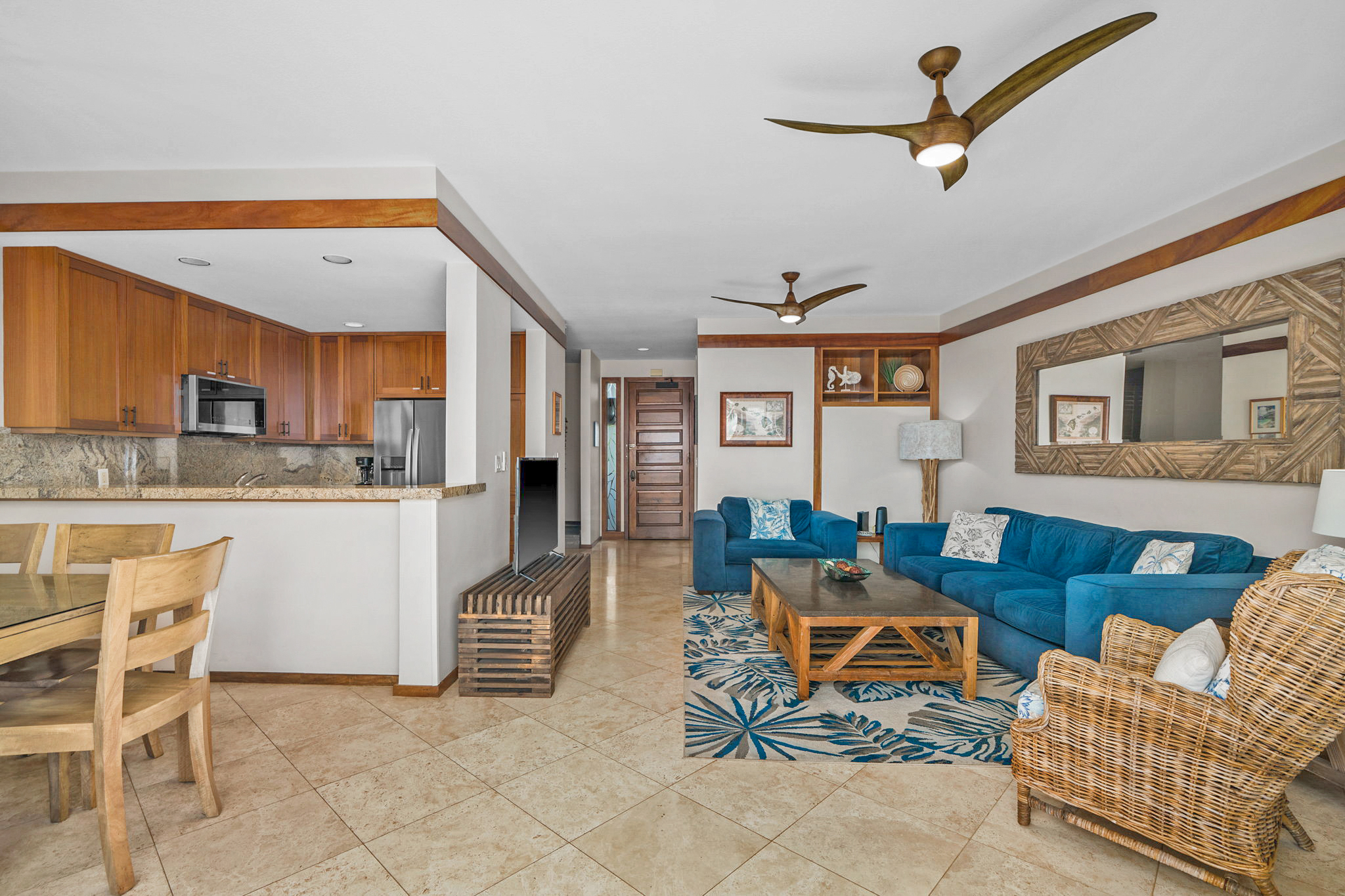 2640 Puuholo Road, Unit 231 Koloa, HI 96756 - Photo 10 of 30 a living room with furniture and kitchen view