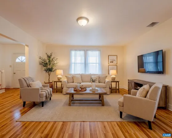 a living room with furniture and a couch