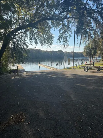 a view of street with trees in the background