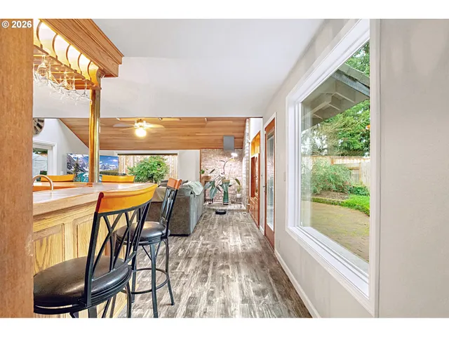 a outdoor view with a sitting space