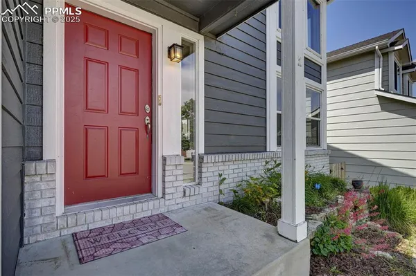 a view of a door of the house