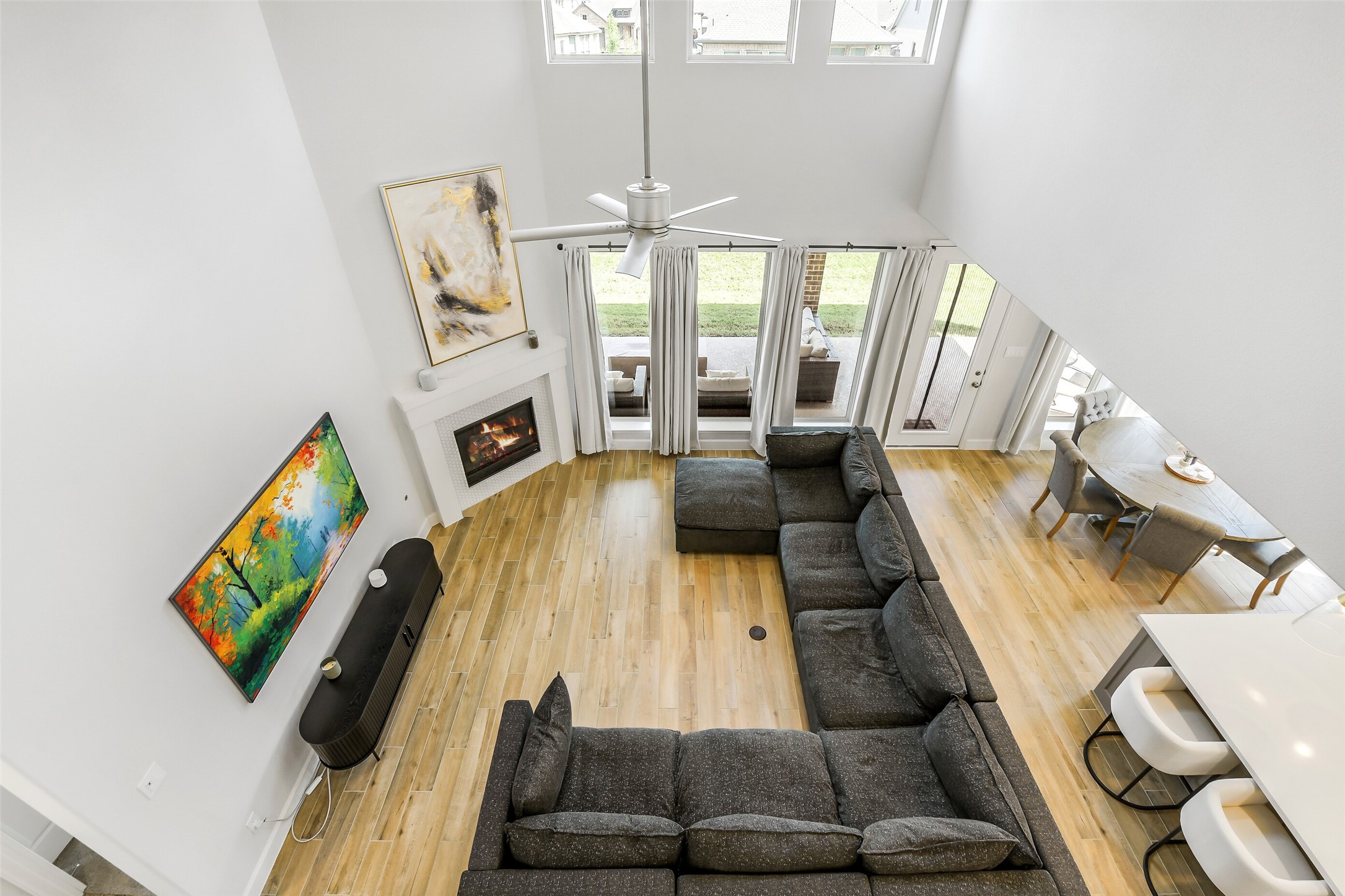 21222 Rabbitbrush Court Cypress, TX 77433 - Photo 14 of 36 a living room with furniture and a fireplace