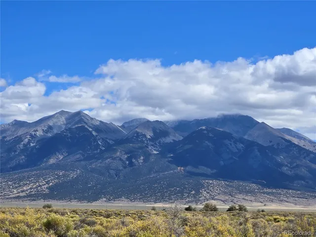 a view of an outdoor space and mountain view