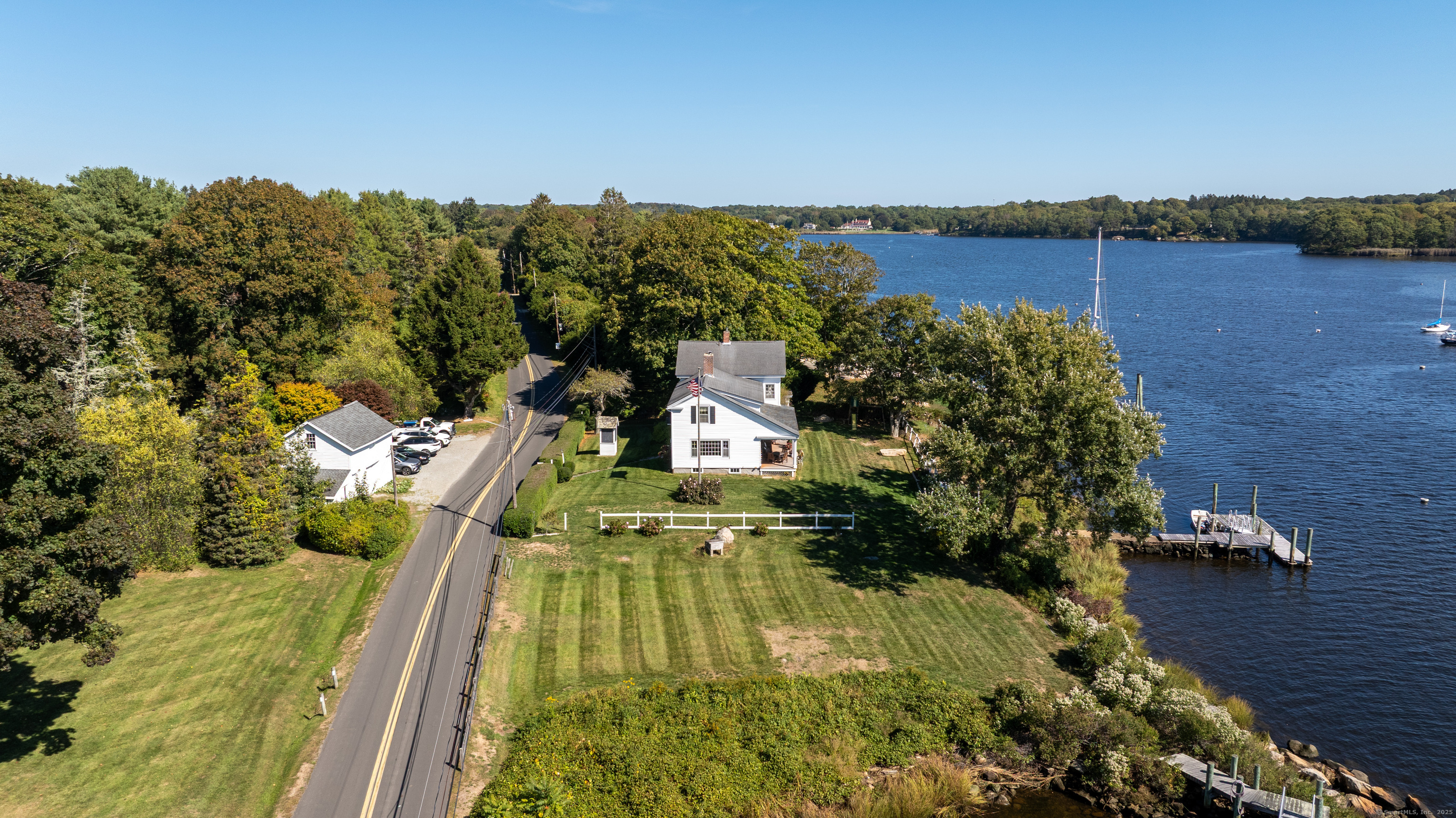 417 River Road Stonington, CT 06379 - Photo 34 of 39 aerial view of a house with a yard