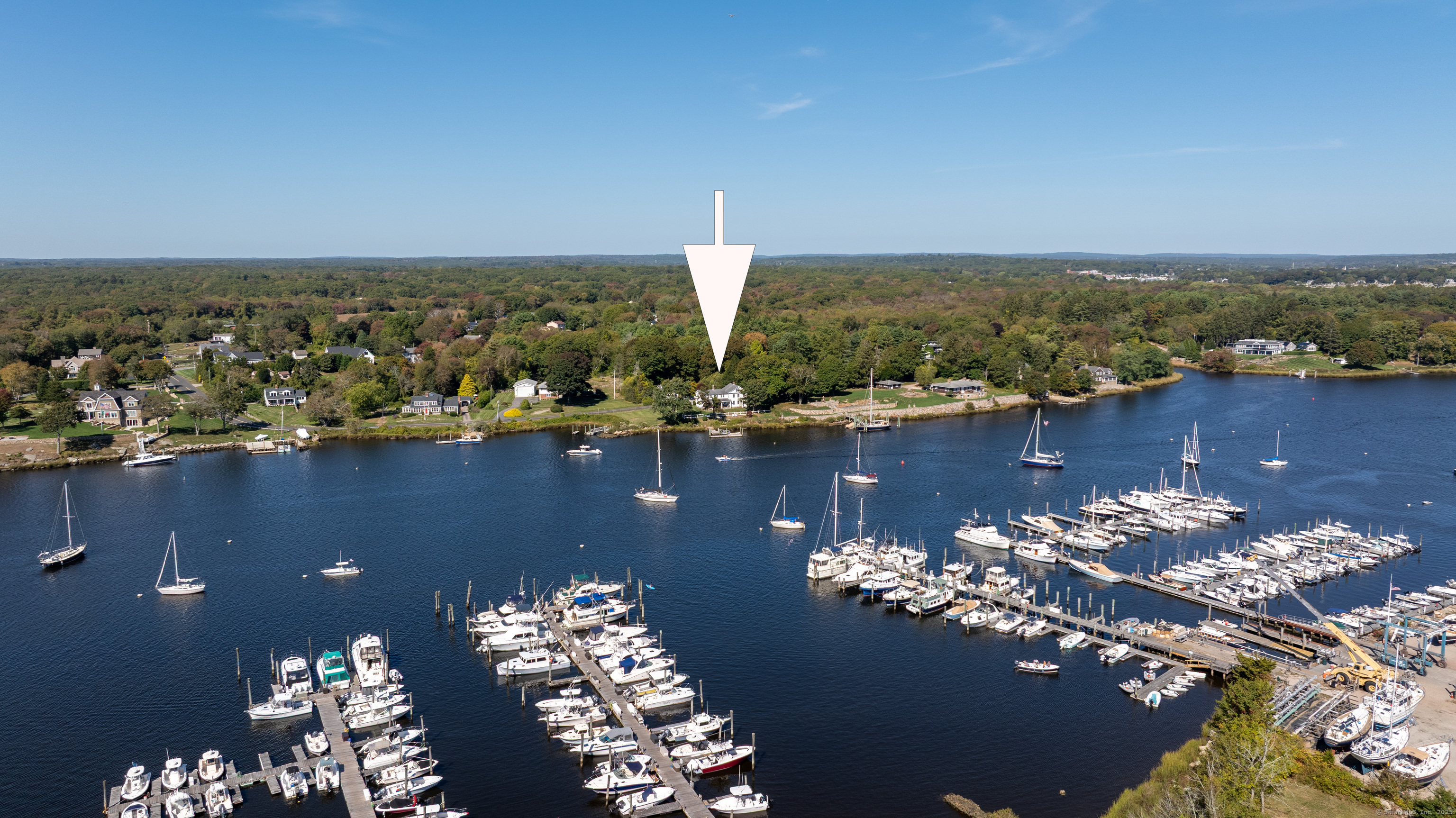 417 River Road Stonington, CT 06379 - Photo 38 of 39 an aerial view of a houses with ocean view