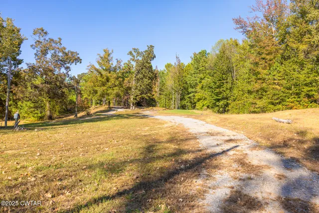 a view of yard covered with snow