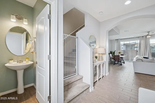 a view of living room and dining room