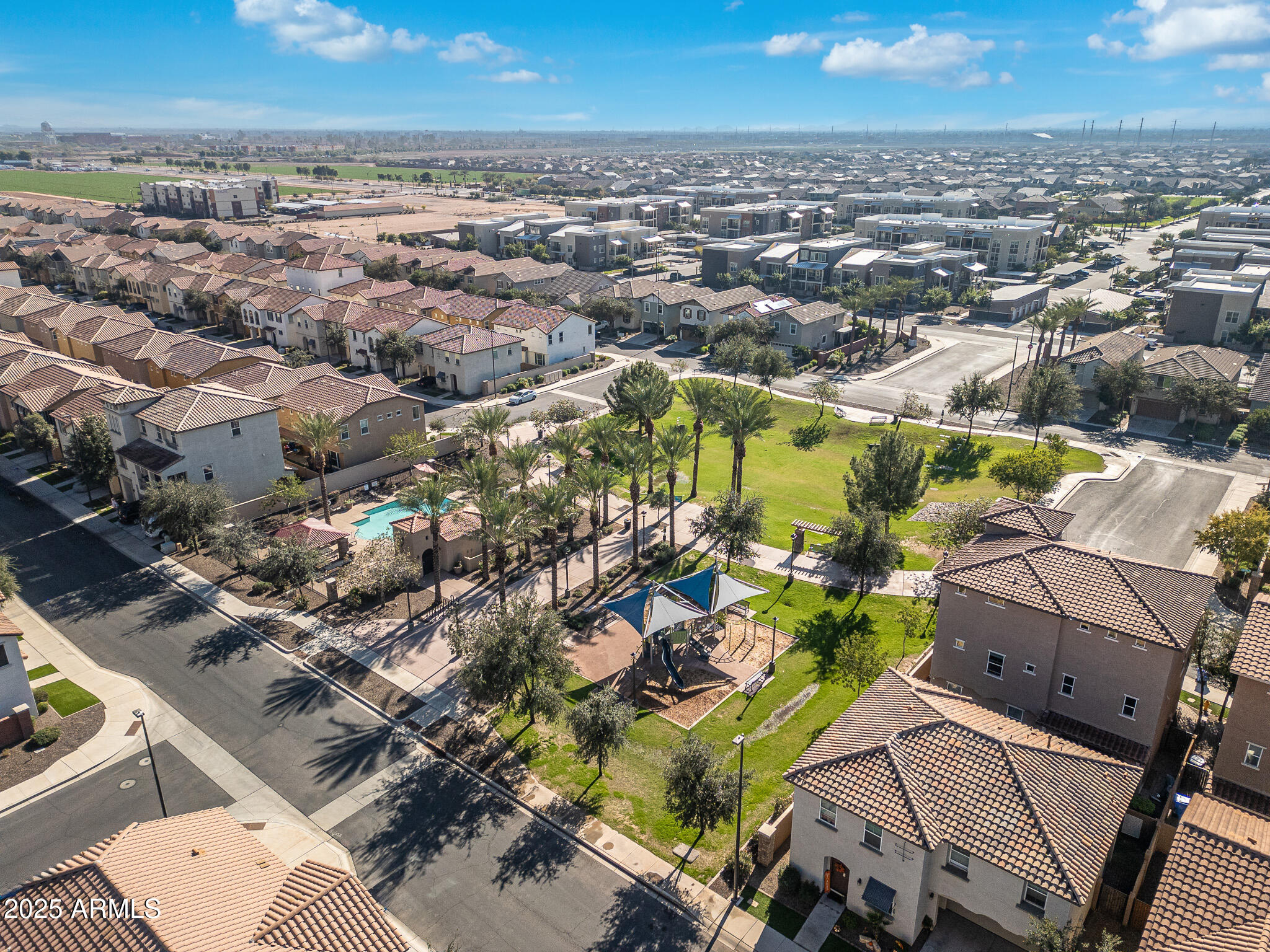 4124 East Toledo Street Gilbert, AZ 85295 - Photo 32 of 33 an aerial view of residential houses with outdoor space