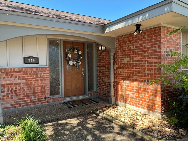 a front view of a house