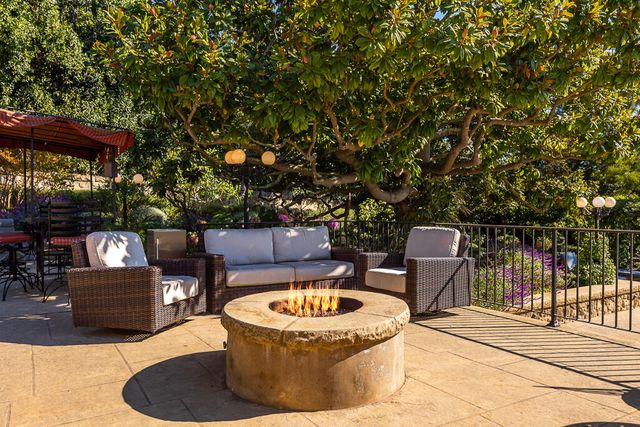 a view of swimming pool with a yard