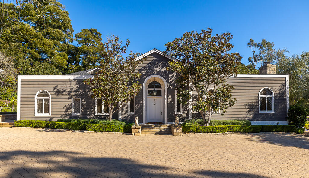 801 Riven Rock Road Montecito, CA 93108 - Photo 3 of 33 front view of a house with a yard