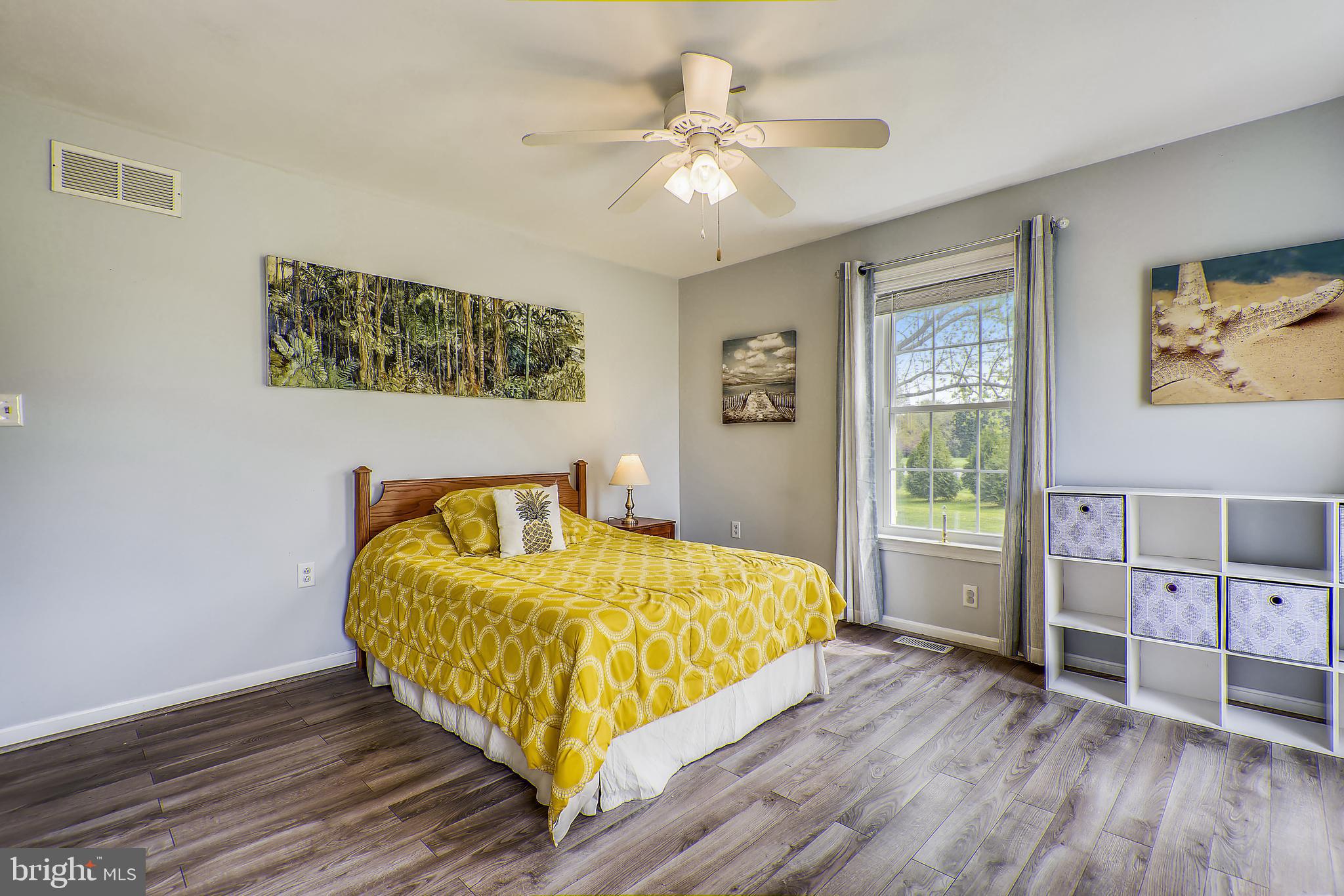12845 Irelands Corner Road Galena, MD 21635 - Photo 15 of 54 Bedroom #2 w/ HWF and ceiling fan.