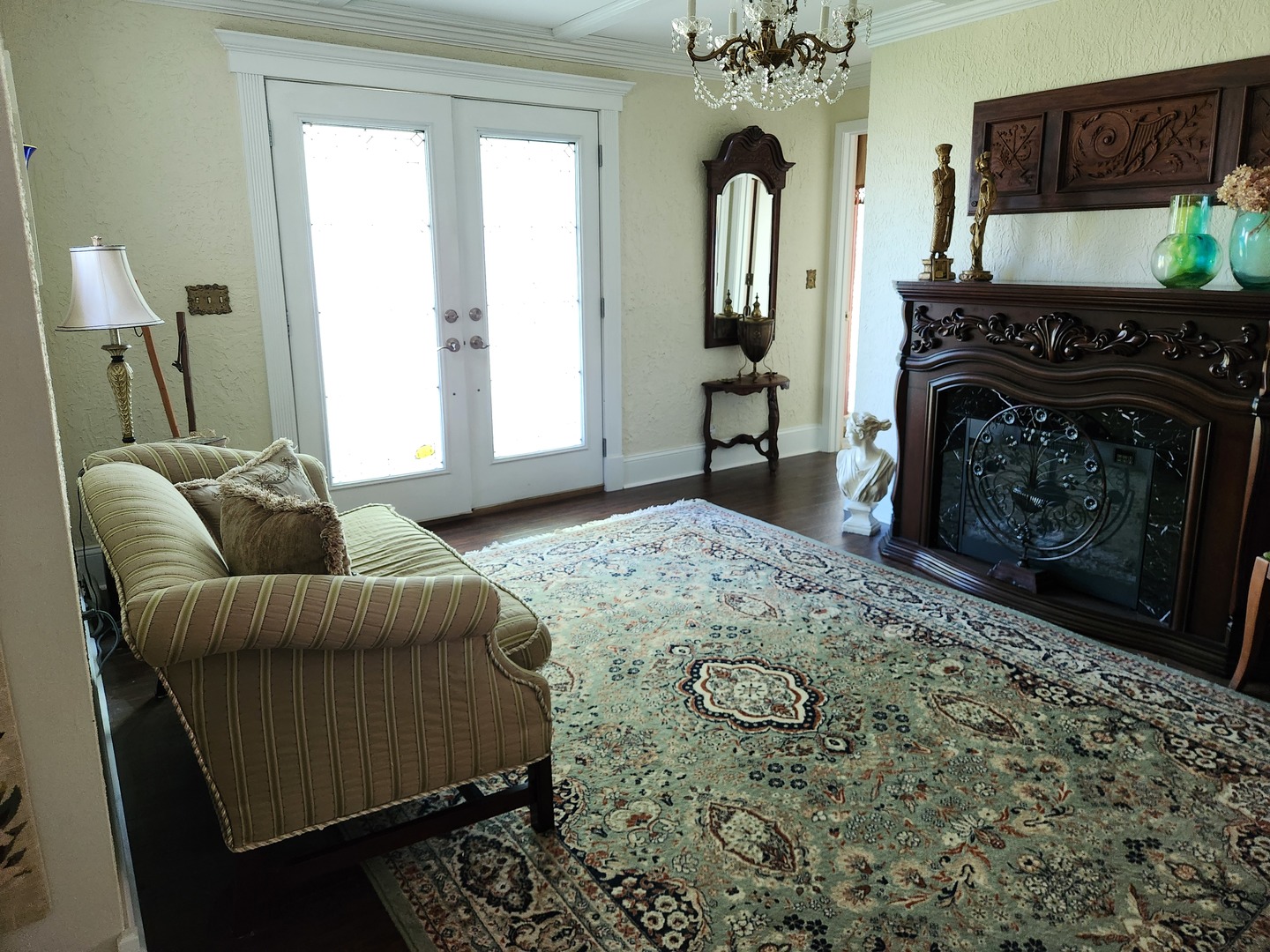 766 East Fairfield Road Mount Vernon, IL 62864 - Photo 14 of 134 a living room with furniture a flat screen tv and a fireplace